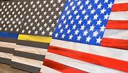 DIY Rustic American and Thin Blue Line Police Flags for Home Decor