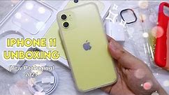 iPhone 11 Unboxing! 💛 (New Packaging) Set up + Cute Cases // Early 2021 ✨