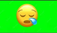 Sleepy Face Emoji 😪 (sleeping) Green screen effects free download - Free copyright