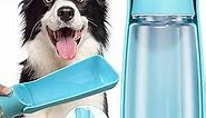 Portable Dog Water Bottle Dispenser [Leak Proof & Foldable] Dog Travel Water Bottle Bowl Accessories for Puppy Small Medium Large Dogs Pet Water Bottles for Dogs Walking Outdoor Hiking 19OZ