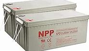 NPP NPD12V-200Ah (T18 2 Pcs) Deep Cycle Battery AGM Battery 12V 200Ah, 3% Self-Discharge Rate, Safe Charge Most Home Appliances for RV, Camping, Cabin, Marine and Off-Grid System, Maintenance-Free