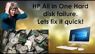 HP All in One hard drive failure and replacement with a fast SSD