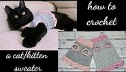 How To Make: A Cat/Kitten Sweater