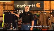 Carhartt Bib Overall Sizing and Flame Resistant Care from Brownduck.com