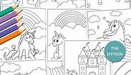 Grab Your Free Unicorn and Rainbow Coloring Pages | 20 Pages