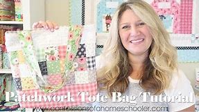 Easy Quilted Patchwork Tote Bag Tutorial