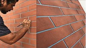 Texture design show wall bricks || red bricks design