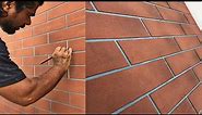 Texture design show wall bricks || red bricks design