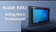 Kcosit K89J Rugged Windows 10 Tablet PC Waterproof 8" Intel N5100 8GB RAM 128GB 4G Lte USB3.0