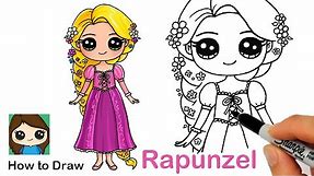 How to Draw Princess Rapunzel | Disney Tangled