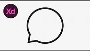 Learn How to Draw a Speech Bubble Icon in Adobe XD | Dansky