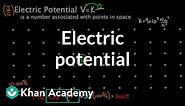 Electric potential at a point in space | Physics | Khan Academy