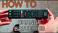How to replace the battery in Sony TV remote
