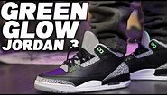 Air Jordan 3 Retro " Green Glow " Review and On Foot