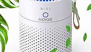 Air Purifiers for Bedroom Home, KOIOS H13 True HEPA Filter Air Purifiers for Desktop Office Car Pets with USB Cable, Small Air Cleaner, Night Light, Timer, Remove Smoke, Dust, Odors, Pollen