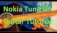 Nokia Tune Guitar Lesson Very Easy - Guitar Tabs Tutorial