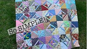 Such a simple quilt! - 5” squares and 1” strips - make it today