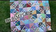 Such a simple quilt! - 5” squares and 1” strips - make it today
