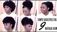9 QUICK HAIRSTYLES FOR SHORT TO MEDIUM NATURAL HAIR (TYPE 4A/ 4B/ 4C)