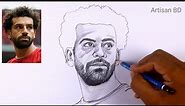 Realistic Face Mohamed Salah Easy Step by Step Pencil Sketch #mohamedsalah