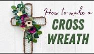 How to make an Easter Cross Wreath/ DIY Door Hanger Tutorial