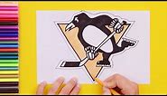 How to draw Pittsburgh Penguins Logo