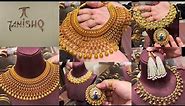 Tanishq exclusive beautiful gold necklace set designs with weight and price | wedding gold jewellery