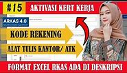 🔴TUTORIAL MENGISI KERTAS KERJA ARKAS 4 BOSP 2023 KEGIATAN PEMBELIAN ALAT TULIS KANTOR/ ATK