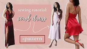 How to Sew a Cowl Dress + PATTERN // Perfect DIY for Prom, Homecoming & Wedding Guest Dresses!