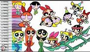Powerpuff Girls Coloring Book Compilation Bubbles Blossom Buttercup PPG RRB | SPRiNKLED DONUTS