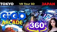 Biggest Japanese Arcade in VR360 4K SEGA GiGo Tokyo Retro
