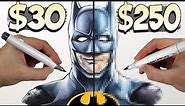 $30 vs $250 MARKER ART | BATMAN