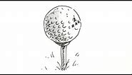 How to draw a Golf Ball Real Easy