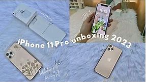 iPhone 11 Pro (Gold • 256 gb) 🫶🏻 unboxing + setup, accessories 2023 | secondhand 📱@jadidgadgets