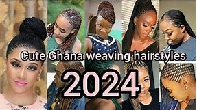 💖🌸 Cute Ghana weaving hairstyles to try out in 2024 | Braids styles for ladies| Braids Hairstyles
