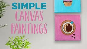 Simple Canvas Paintings | DIY Wall Art | Canvas Painting tutorial