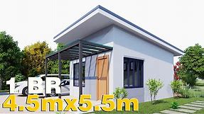 Small House Design 4.5x5.5 (25 SQM) Full Plan