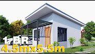 Small House Design 4.5x5.5 (25 SQM) Full Plan