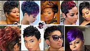 100+Best Short PIXIE HAIRCUT Hairstyles For Black Women💕2023/2024