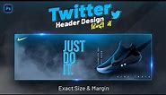 How to Create A Twitter Header Design in Photoshop 2022 - Hindi