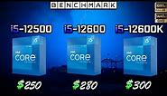 Intel i5 12500 vs i5 12600 vs i5 12600K // Benchmark // Test in 7 Games