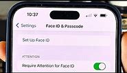 How To Activate Face ID in iPhone 15 Pro Max