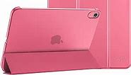 ProCase for iPad 10th Generation Case 10.9 Inch 2022, Slim Stand Protective 10th Gen iPad Case with Translucent Hard Back, Smart Cover iPad 10 Case, Support Touch ID, Auto Wake/Sleep -Pink