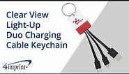 Clear View Light Up Duo Charging Cable Keychain - Custom Keychain Cable by 4imprint