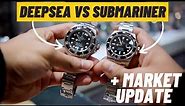 Rolex Submariner vs. Sea Dweller Deepsea - Which One To Get? + Market Update