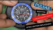 Resetting Pulsar VD53-X045 Quartz Chronograph Hands - A QUICK HOW-TO
