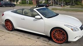 RIDING AROUND IN MY 2012 INFINITI G37 CONVERTIBLE ON ROSE GOLD 22'' RUCCI RIMS