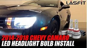 2014-2018 Chevrolet Camaro LED Headlight Bulbs Low Beam Installation - LASFIT LSplus series H11