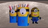 Minion Pencil Holder! How to Make a despicable me Pencil Holder Tutorial! DIY Crafts!
