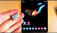 How To Insert SIM Card in Samsung Galaxy Z Fold 4 [Dual SIM]